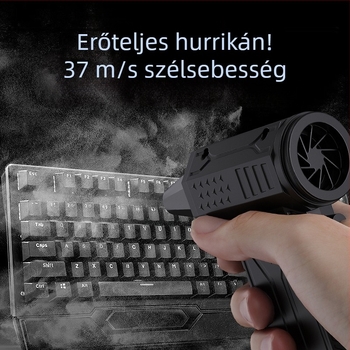 Kemping kézi ventilátor brushless motorral, beépített 2000–4000 mAh akkumulátor, 2-az-1-ben fúj és szív funkció, USB tápellátás