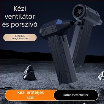 Kemping kézi ventilátor brushless motorral, beépített 2000–4000 mAh akkumulátor, 2-az-1-ben fúj és szív funkció, USB tápellátás