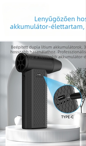 F4 Kézben tartható kültéri hófúvó — 130000 rpm-es brushless motor, USB tápegység, zaj 37–45 dB