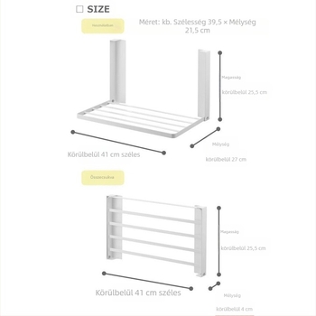 Összecsukható törölközőtartó falra rögzíthető szívó megoldással, szénacélból, 1 polcos fürdőszoba-konyha tároló (fúrás nélkül)