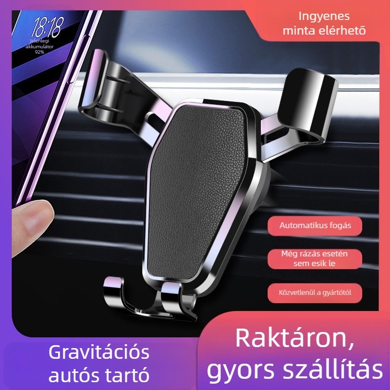 C5 autós telefon-tartó – műanyag, univerzális telefonokhoz, használatra az autóban