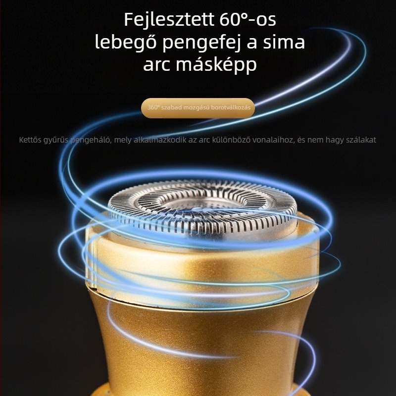 Orrszőrnyíró - újratölthető, kompakt, leválasztható mosható vágófej, beépített akkumulátor 300–500 mAh, üzemidő >30 nap