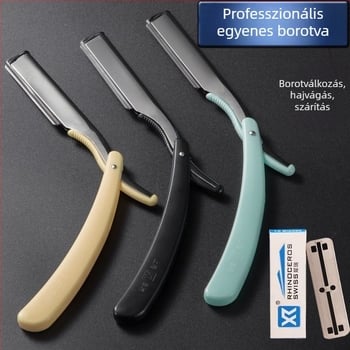 Uniszex kézi borotva – klasszikus stílus az arc és a szakáll borotválásához