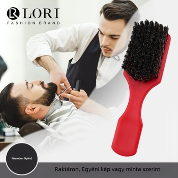 Szakállkefe nylon és lófarok sörtékkel, műanyag rövid nyél, szőr hossza 2 cm, teljes hossz 15,9 cm, 1 db