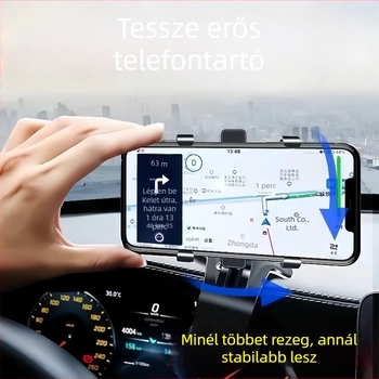 Autóba való telefon-tartó, univerzális, visszapillantó tükörhöz rögzíthető, nem újratölthető.