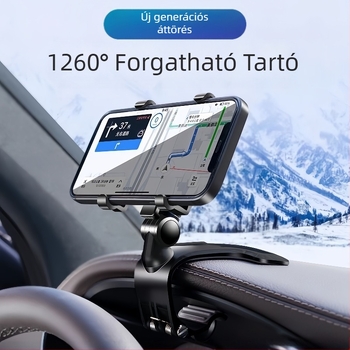 Autóba való telefon-tartó, univerzális, visszapillantó tükörhöz rögzíthető, nem újratölthető.