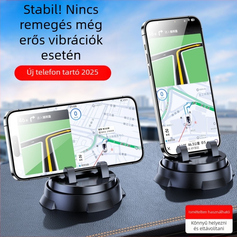 Autó műszerfalára szánt telefontartó Northern flash – erős szívóhatás, ragasztóval rögzítés, univerzális kompatibilitás, testreszabható