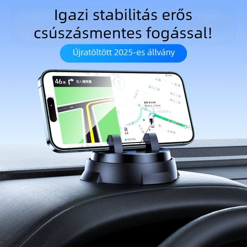 Autó műszerfalára szánt telefontartó Northern flash – erős szívóhatás, ragasztóval rögzítés, univerzális kompatibilitás, testreszabható