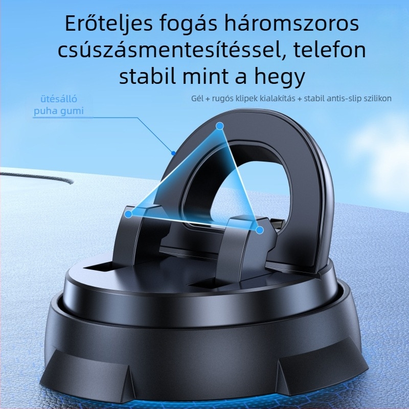 Autó műszerfalára szánt telefontartó Northern flash – erős szívóhatás, ragasztóval rögzítés, univerzális kompatibilitás, testreszabható