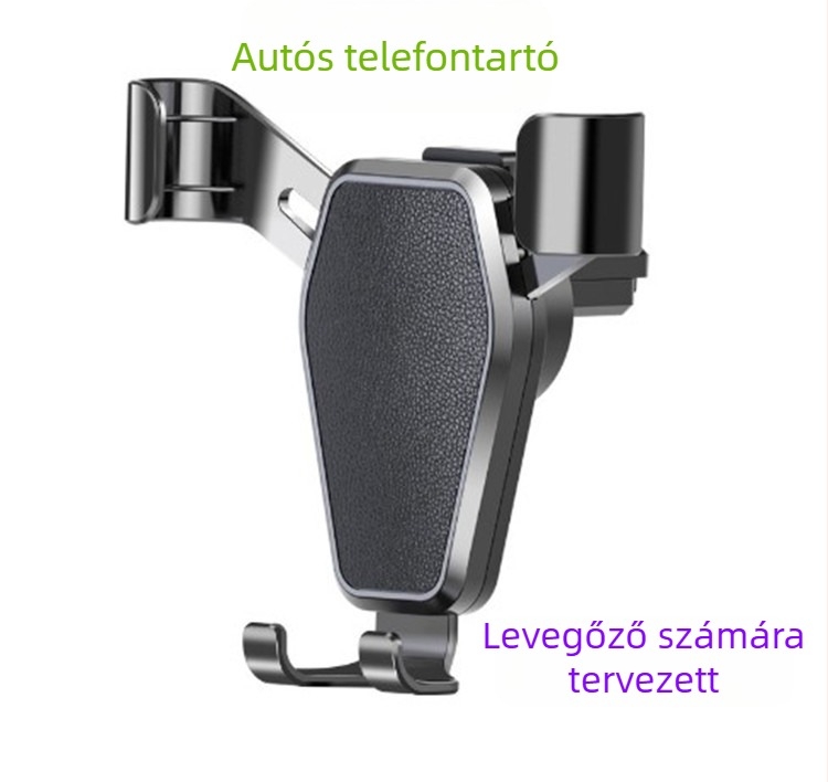 Autóba szánt telefon-tartó a szellőzőnyílásra (univerzális kompatibilitás, snap-on rögzítés)