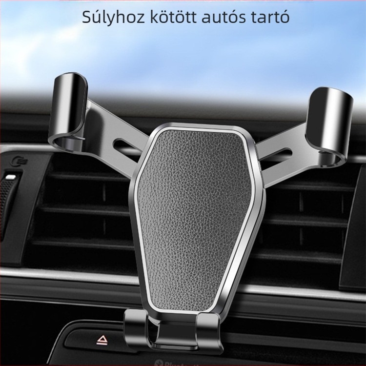 Autóba szánt telefon-tartó a szellőzőnyílásra (univerzális kompatibilitás, snap-on rögzítés)