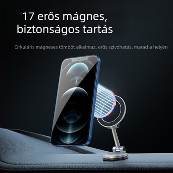 Leyi mágneses autós telefontartó – vákuum-tapadó rögzítés a műszerfalon, nem igényel töltést