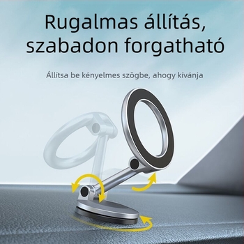 Leyi mágneses autós telefontartó – vákuum-tapadó rögzítés a műszerfalon, nem igényel töltést