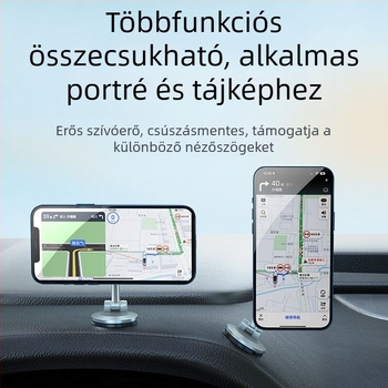 Leyi mágneses autós telefontartó – vákuum-tapadó rögzítés a műszerfalon, nem igényel töltést