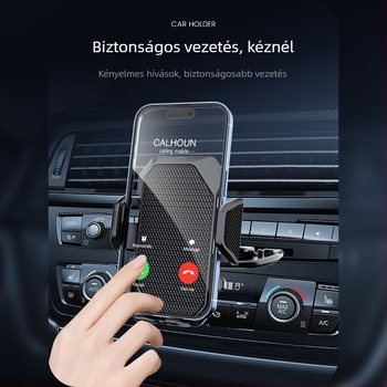 Autós telefon-tartó CD-porthoz, automatikus zárás, snap-on felszerelés, univerzális illesztés
