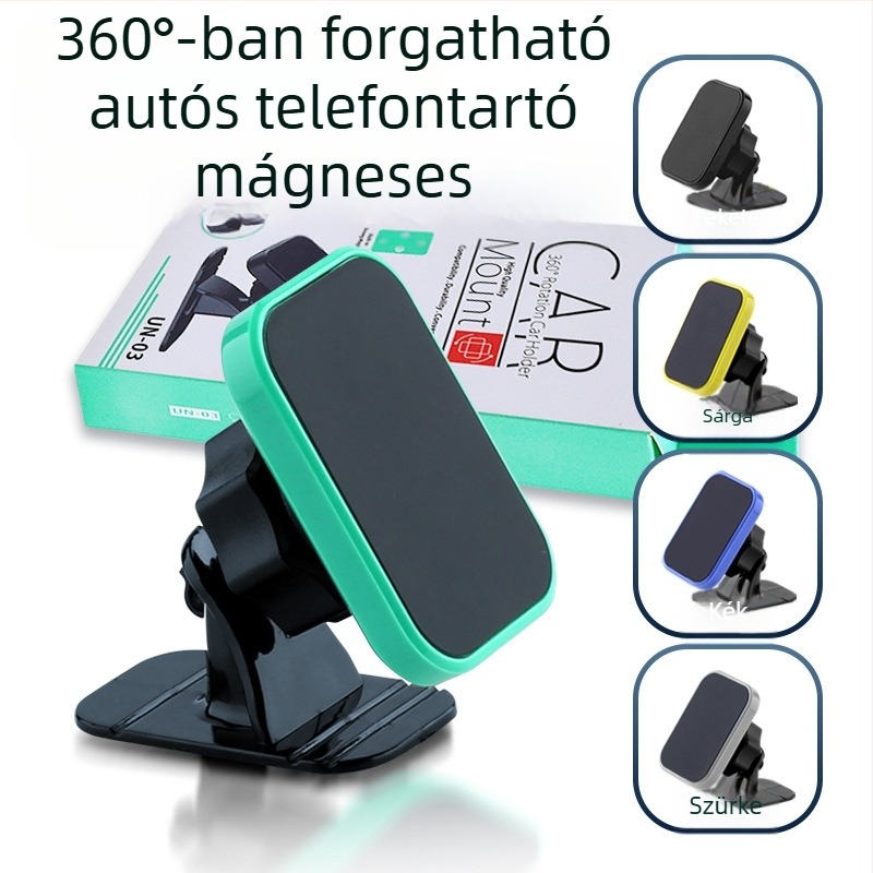 Mágneses autós telefontartó ragasztó alapú navigációhoz, univerzális, logó nyomtatható