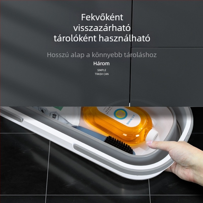 Összecsukható téglalap alakú felmosó vödör nyomó mechanizmussal, teherbírás több mint 10 kg, szárítási arány kevesebb mint 40%