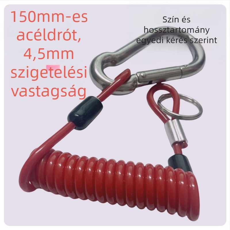 RV elválasztó csat biztonsági kötél; anyag: nagy rugalmasságú TPU; típus: biztonsági kötél; alkalmazás: RV elválasztó csat