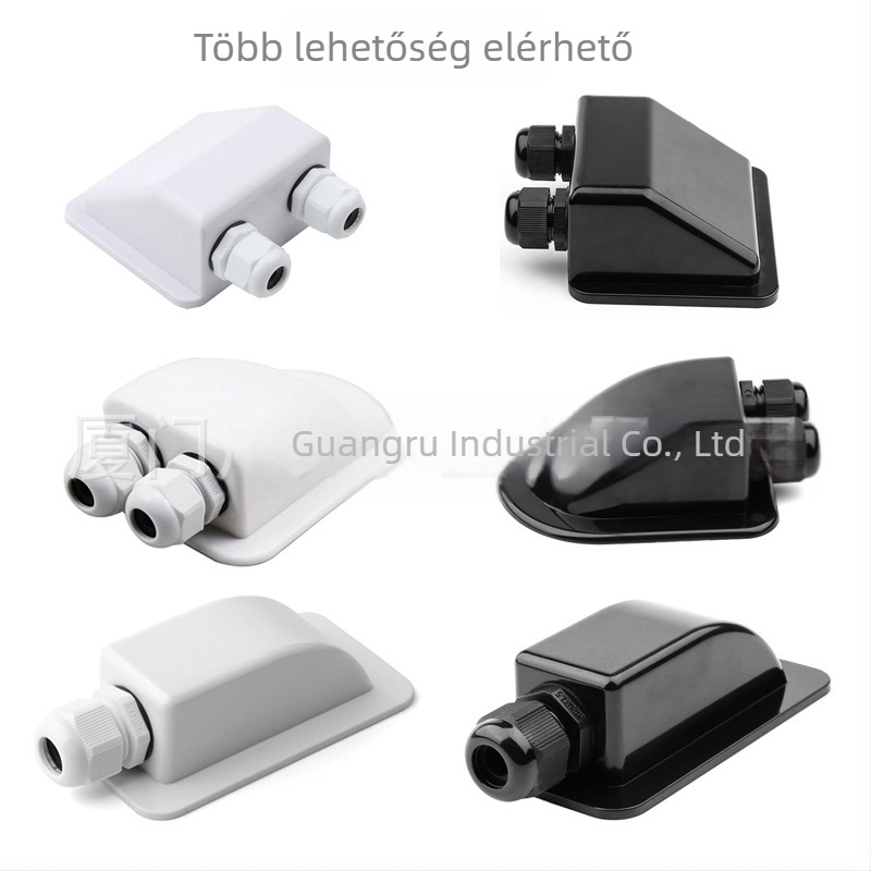 Vízálló elosztó doboz RV-hez, lyukasztás nélküli, dupla nyílás, ABS, injekciós öntés, modell ING-ABS-CEB/2W