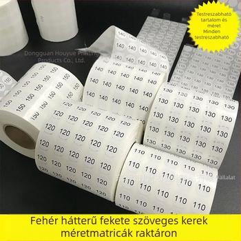 SML ruhaméret körkörös önragasztó címke cipősdobozhoz
