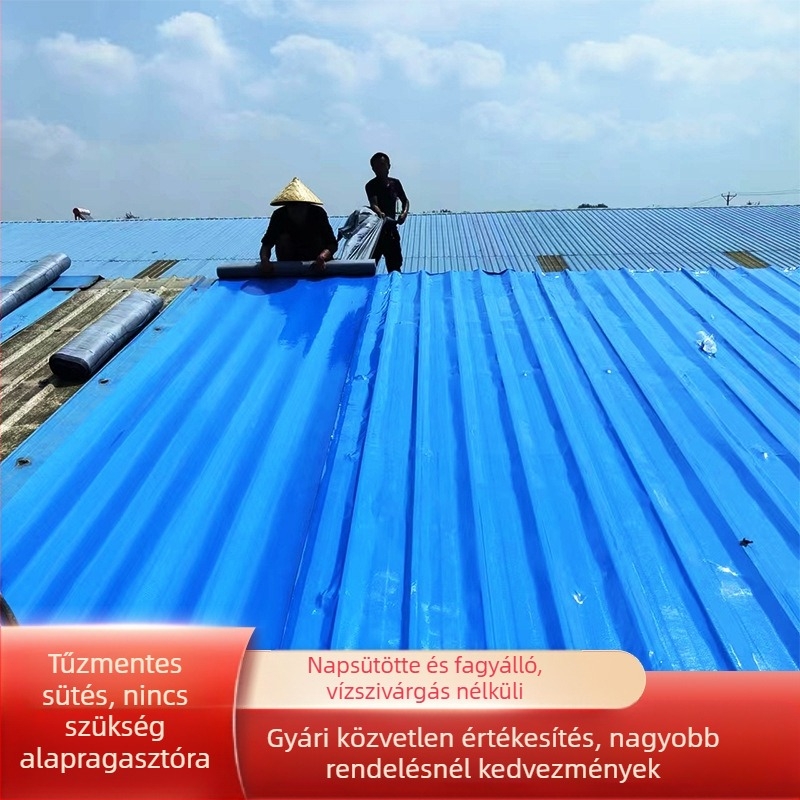 Öntapadós tetővízszigetelő membrán tetőfelújításhoz; rétegelt gum/plasztik anyag; vízálló 0,4 MPa, 2 órás impermeabilitás; konkáv-konvex felület; magas hajlítási, nyomási és szakítószilárdság.