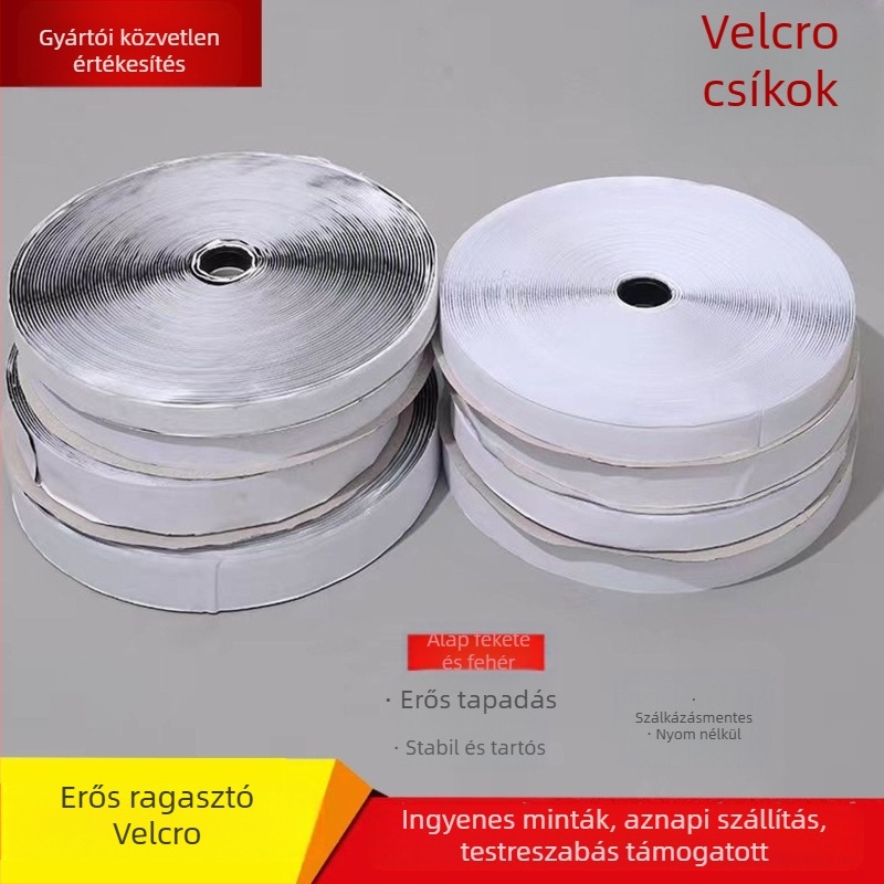 Velcro rögzítő kanapéhoz és ablakhálóhoz - önfelragadó hook-and-loop, kétoldalas, erős tapadás, Bring Weifei
