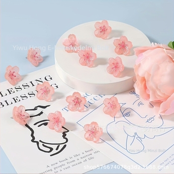 Falra való gombostűk sakura dizájnnal, modell gg6632, műanyagból, dobozos csomagolás, I-típusú gombostűk