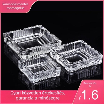 Négyzet alakú üveghamutál logónyomással, testreszabható dekoráció (Anyag: Üveg; Logónyomás: Lehetséges; Testreszabás: Elérhető; Stílus: Kínai stílus, Könnyed luxus)