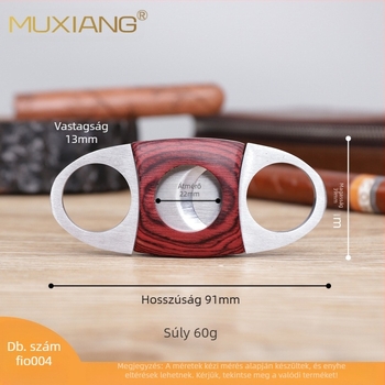 Muxiang szivarvágó mahagóniával és rozsdamentes acélból, kézi eszköz