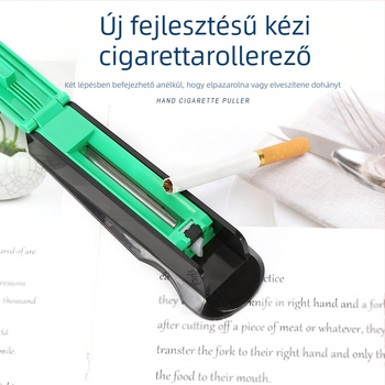Kézi cigaretta sodró gép – frissített, sima műanyag kivitel, toló- és töltőmechanizmussal