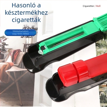 Kézi cigaretta sodró gép – frissített, sima műanyag kivitel, toló- és töltőmechanizmussal