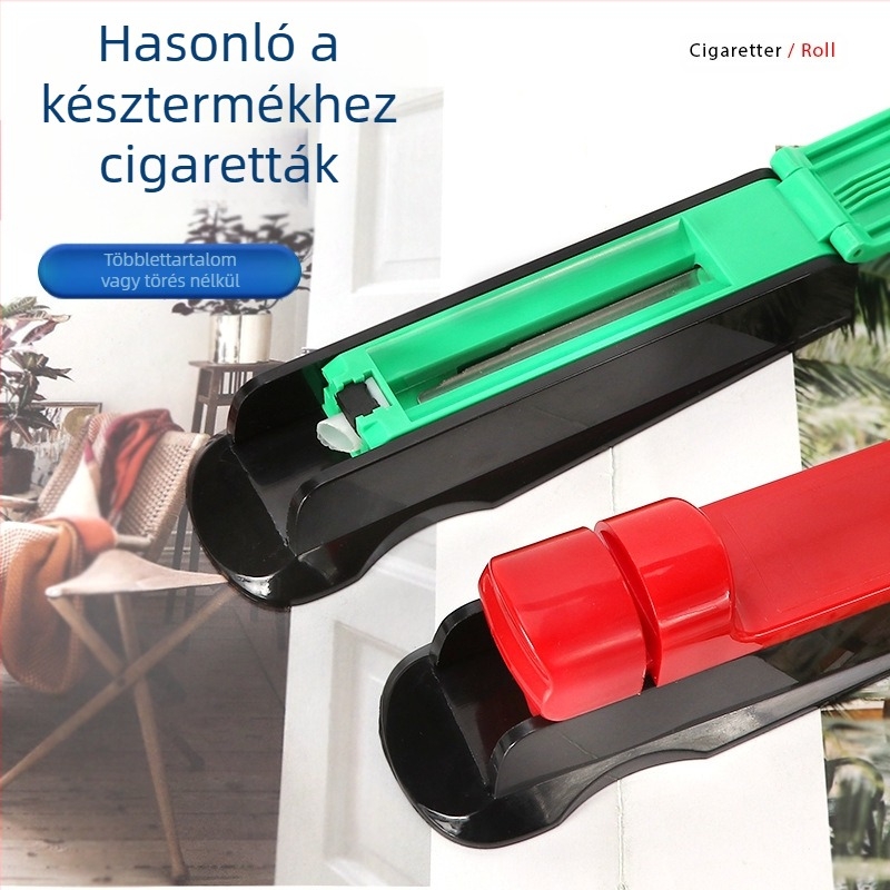 Kézi cigaretta sodró gép – frissített, sima műanyag kivitel, toló- és töltőmechanizmussal