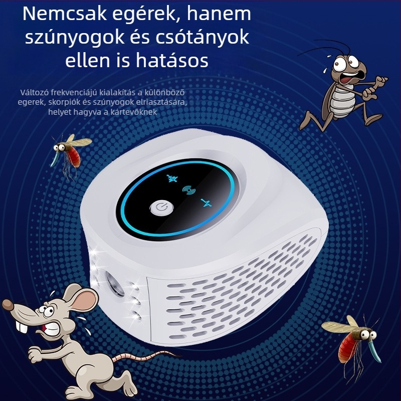 Szúnyogriasztó és rovarölő készülék – Modell D218, ABS ház, 220V, 25-65 kHz, ≤3W