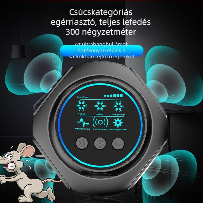 Ultrahangos kártevőriasztó, modell 219, 220V, 20-65 kHz, 6-8W, ABS ház