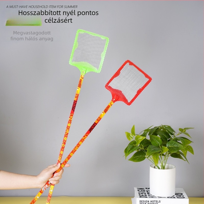 Ke Yue bambusz hosszú nyelű légycsapó – egyszerű stílus, nem toxikus, légyre, szúnyogokra és termitekre