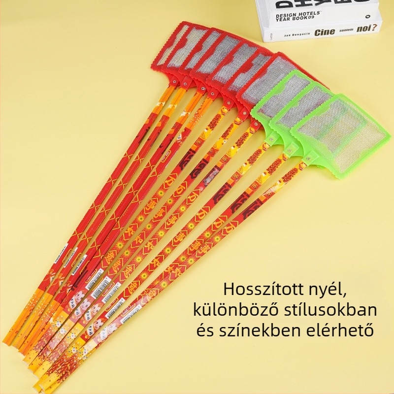 Ke Yue bambusz hosszú nyelű légycsapó – egyszerű stílus, nem toxikus, légyre, szúnyogokra és termitekre