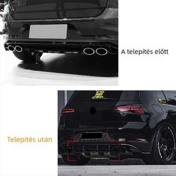 Hátsó lip spoiler VW Golf Mk7.5R (2017–2019), ABS, a hátsó peremre szerelhető, modell: rear air knife, AMP-Z