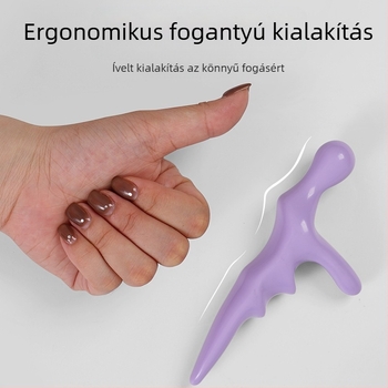 Talpmasszírozó kézben tartva — mechanikus vezérlés; áram nélkül; csontfej-dizájn; lábakra és talpakra; három masszázsfajta fej: konvex kerek, akupunktúra típusú, kerek