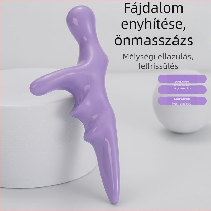 Talpmasszírozó kézben tartva — mechanikus vezérlés; áram nélkül; csontfej-dizájn; lábakra és talpakra; három masszázsfajta fej: konvex kerek, akupunktúra típusú, kerek