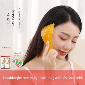 Ötkarú fejmasszírozó a fejbőr masszírozására és meridián akupont terápiára, gyantából készült eszköz