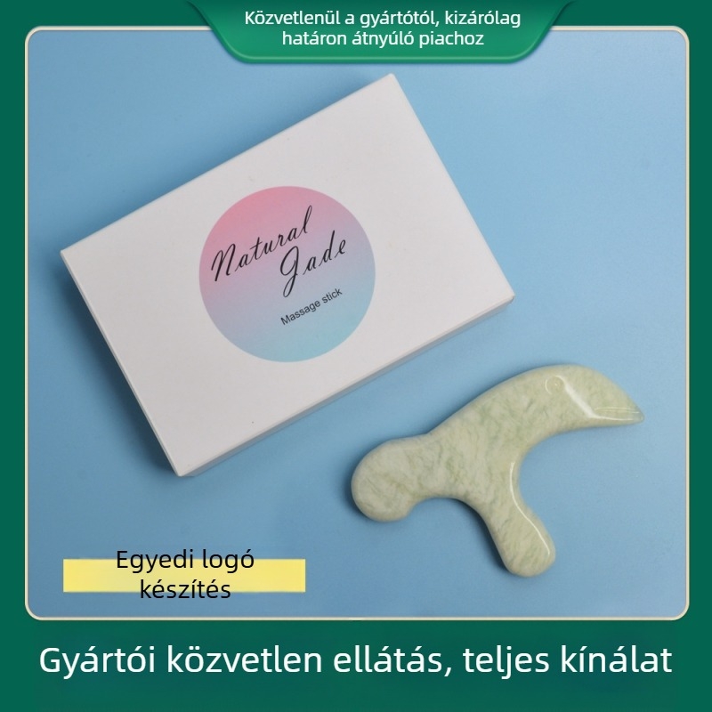 Jáde anyagú lábmasszírozó rúd akupunktúrás masszázshoz (anyag: jáde; akupunktúrás terápia; lábmasszázs)