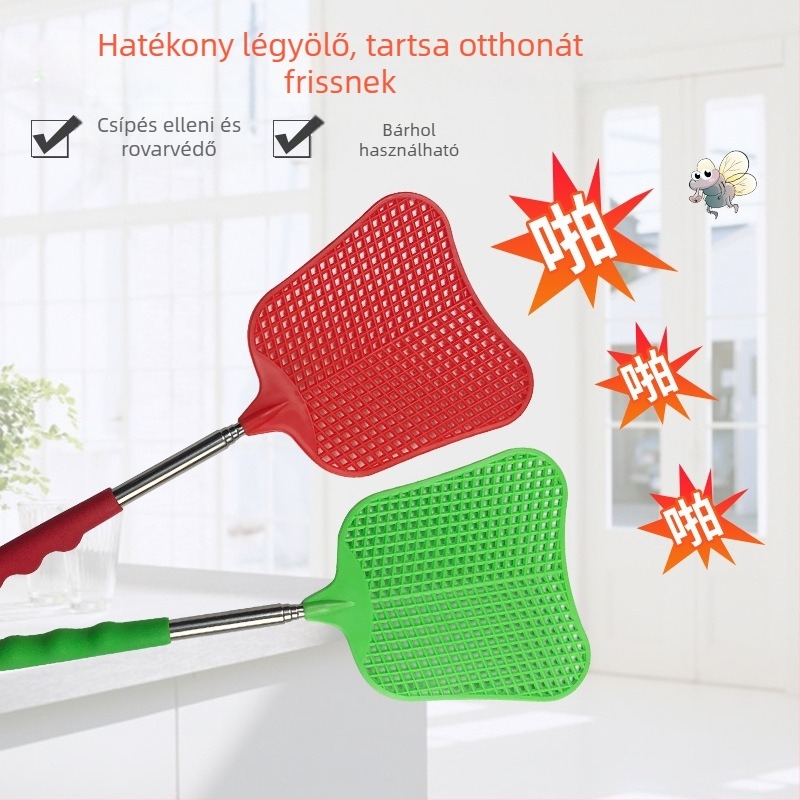 Banán alakú légycsapó teleszkópos rúddal, 5 darabos készlet (Modell LAN-5503)