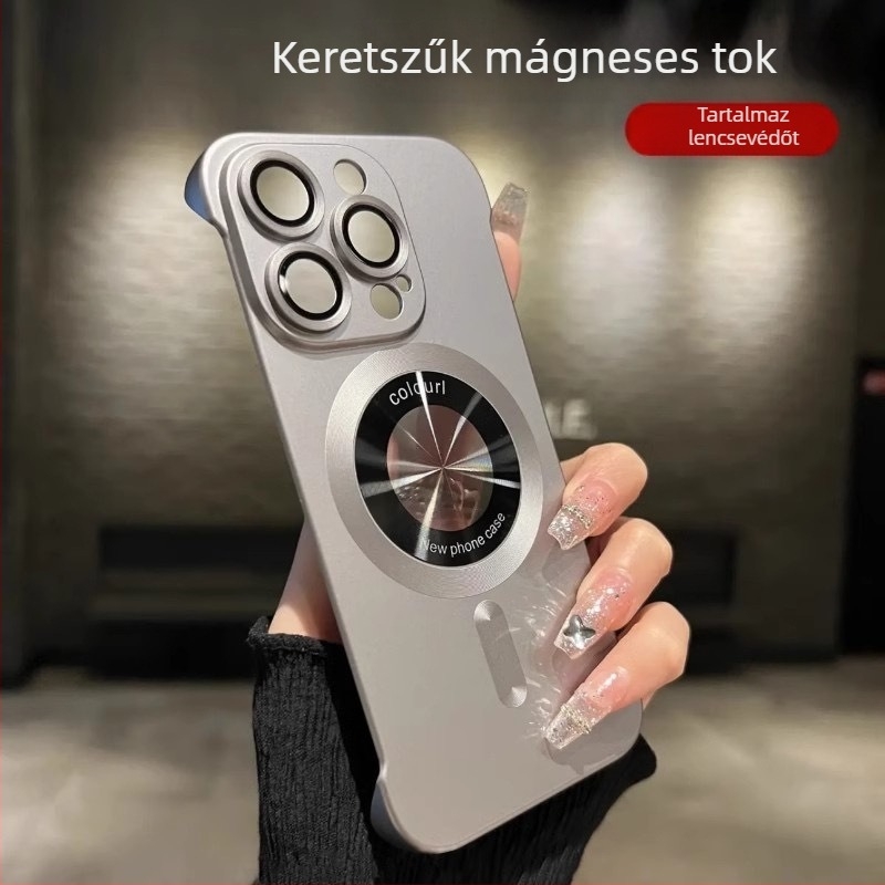 iPhone-hoz való tok — PC anyag, matt felület, ütésálló, mágneses vonzás, kompatibilis az iPhone 12/13/14 Pro/Max