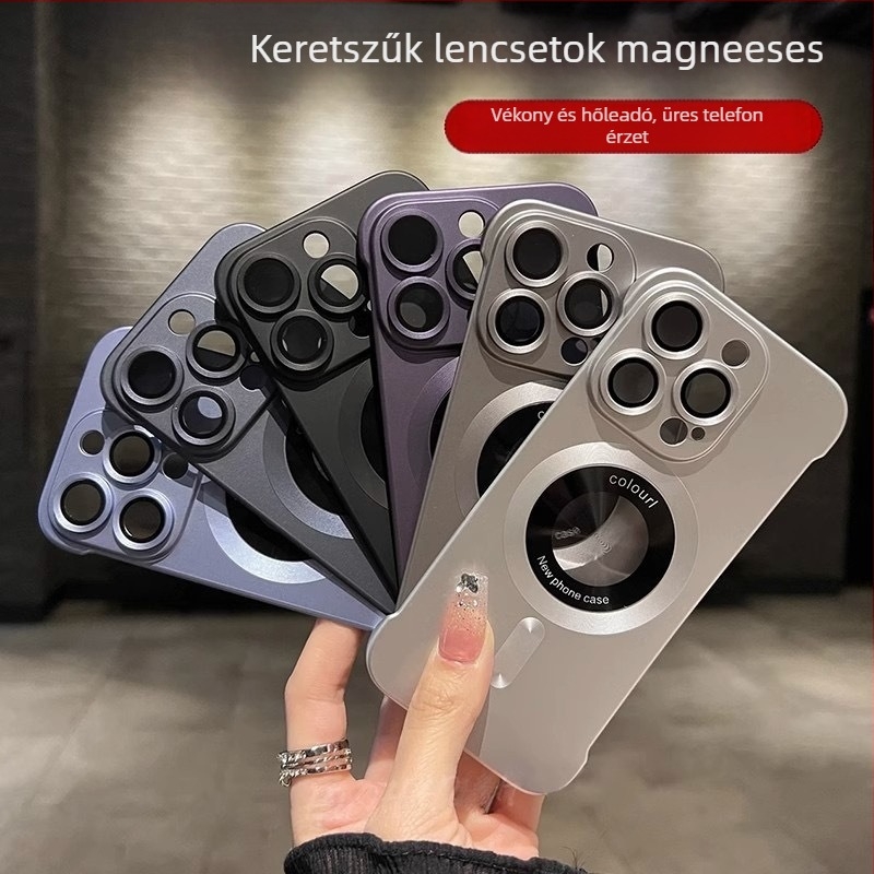 iPhone-hoz való tok — PC anyag, matt felület, ütésálló, mágneses vonzás, kompatibilis az iPhone 12/13/14 Pro/Max
