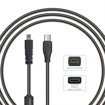 USB Type-C töltőkábel digitális fényképezőgépekhez