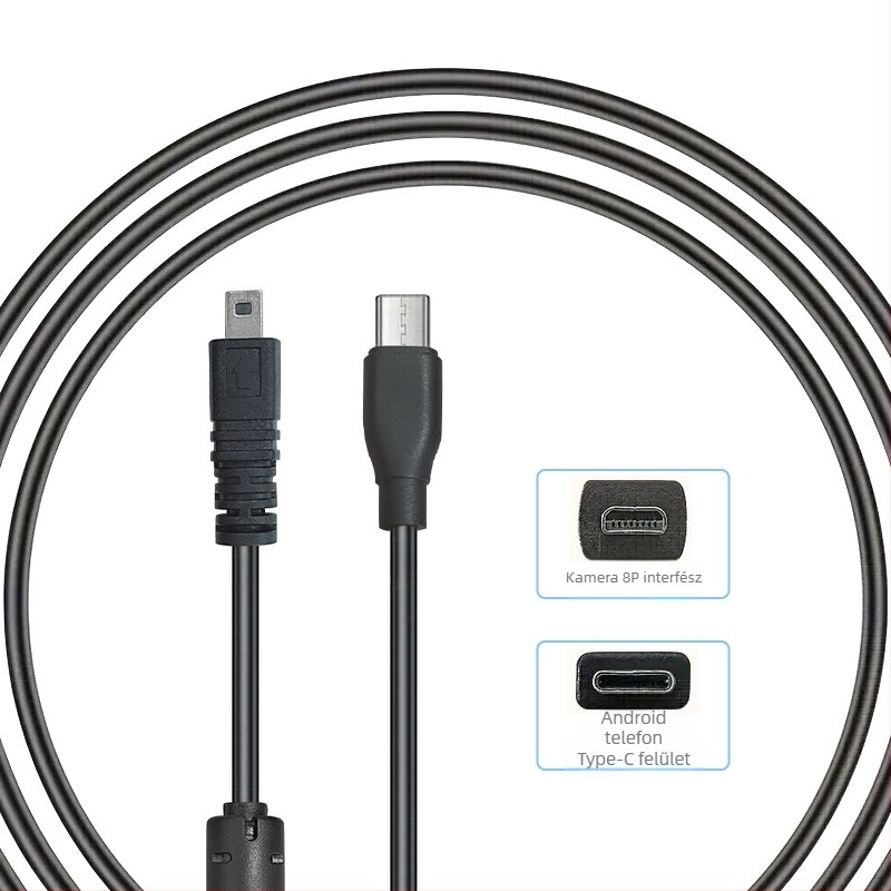 USB Type-C töltőkábel digitális fényképezőgépekhez