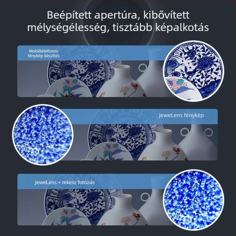 APEXEL Kézi MS120 Drágakő-azonosító Mikroszkóp – HD Nagyítás, Mobiltelefon Kompatibilis