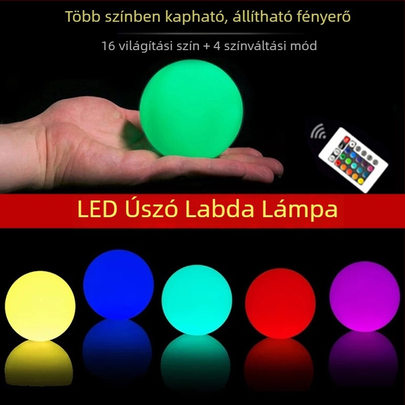 LED világító gömb lámpa 3D Hold dizájnnal, kültéri használatra – lebegő gömb strandhoz és a medencéhez, színpadi effekt és gyerekjáték lámpa