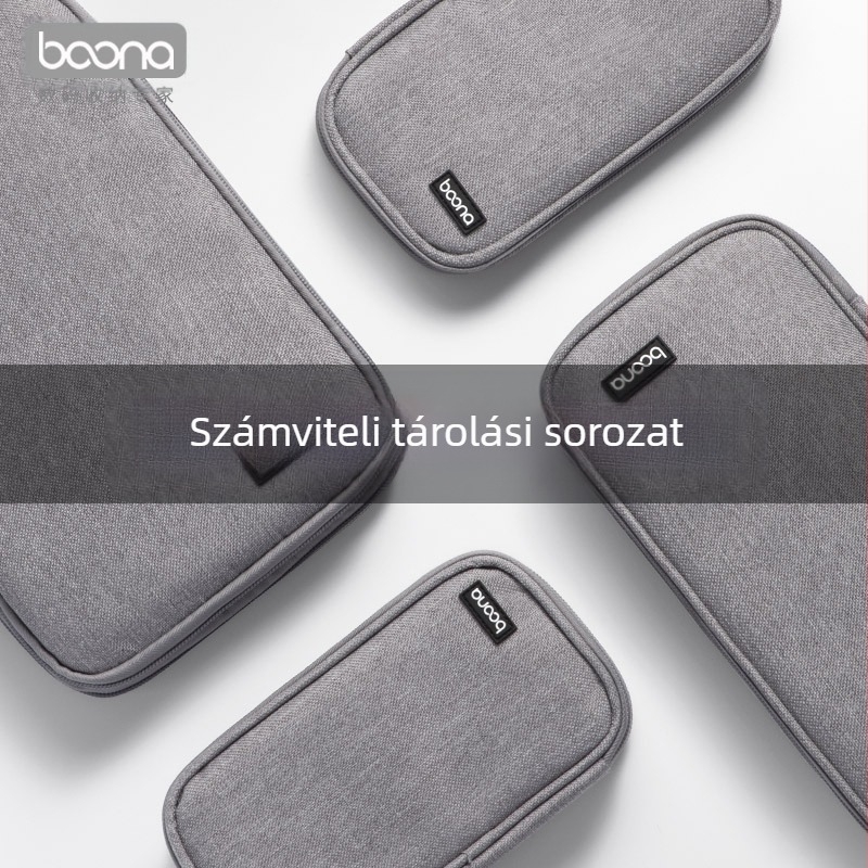 Baona BN-D010 Digitális kiegészítők tároló tok, Oxford anyag, 1 kg teherbírás, varrott kivitel, 3C elektronikai csomagolás