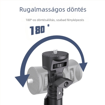 Padlóra álló tripod és selfie stick mobiltelefonokhoz és SLR kamerákhoz – alumíniumötvözet, tartó a telefonhoz